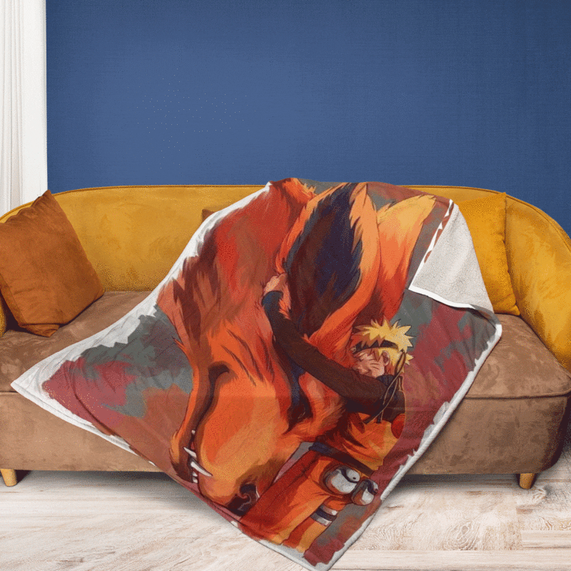Uzumaki Naruto Gift For Fan Comfy Sofa Throw Blanket Gift