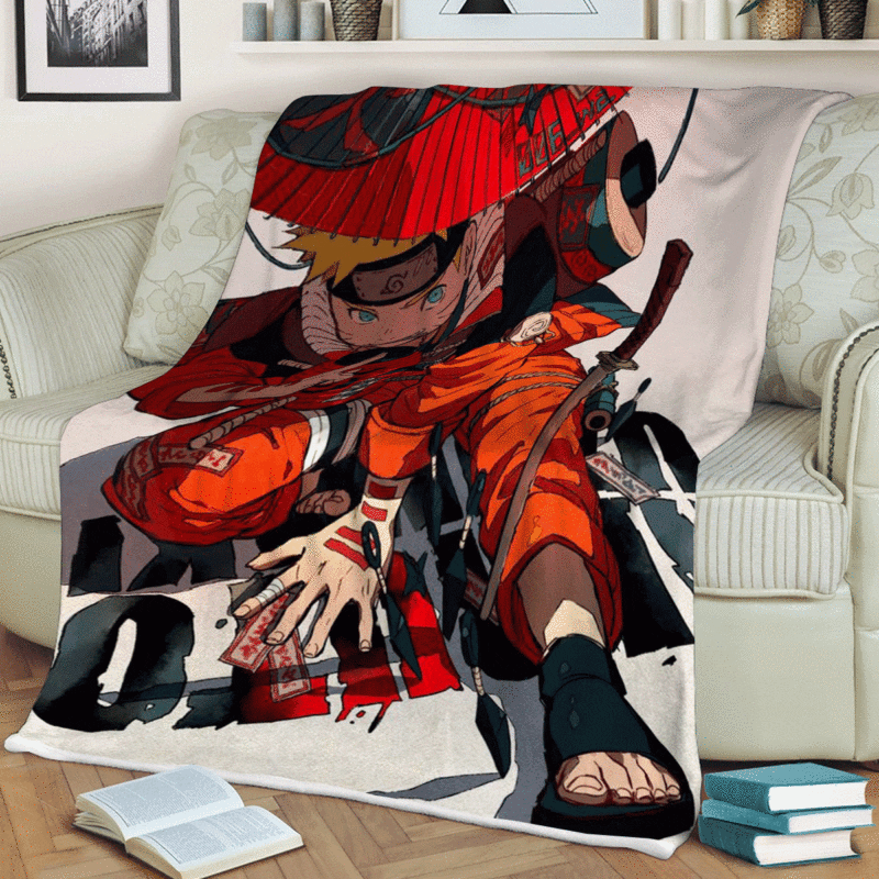Uzumaki Naruto Gift For Fan Comfy Sofa Throw Blanket Gift