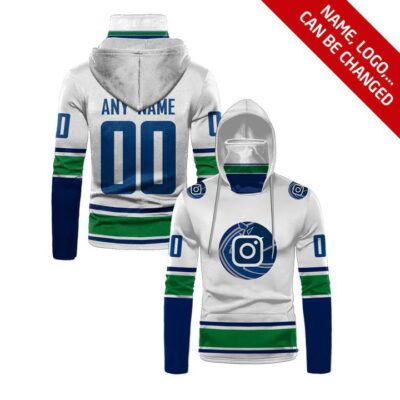 Vancouver Canucks #00 Nhl Team White Jersey Style Custom Number Name For Vancouver Canucks Fans Gaiter Hoodie GH0396