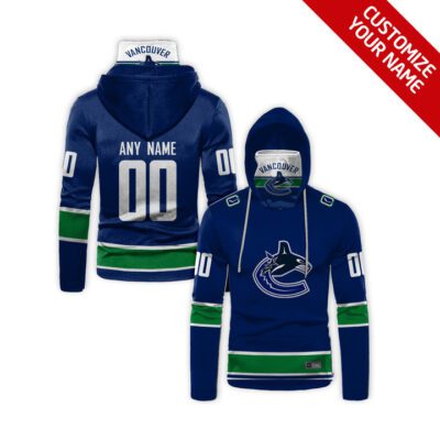 Vancouver Canucks Nhl Ice Hockey Team Logo Blue Jersey Style Custom Number Name For Canucks Fans Gaiter Hoodie GH0271