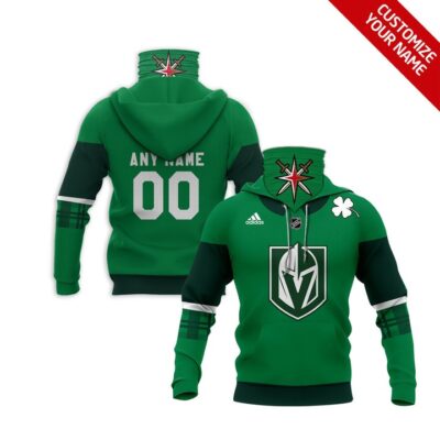 Vegas Golden Knights Nhl Saint Patrick'S Day Green Jersey Style Custom Number Name For Knights Fans Gaiter Hoodie GH0346