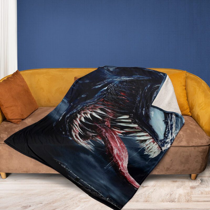 Venom Symbiote Marvel Comics 2 Comfy Sofa Throw Blanket Gift