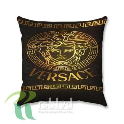 Versace Gold Logo Wallpaper Custom Pillow Case Cover