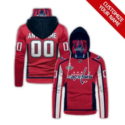 Washington Capitals Nhl Ice Hockey Team Logo Jersey Style Custom Number Name For Capitals Fans Gaiter Hoodie GH0512