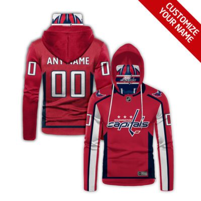 Washington Capitals Nhl Ice Hockey Team Logo Red Jersey Style Custom Number Name For Capitals Fans Gaiter Hoodie GH0300