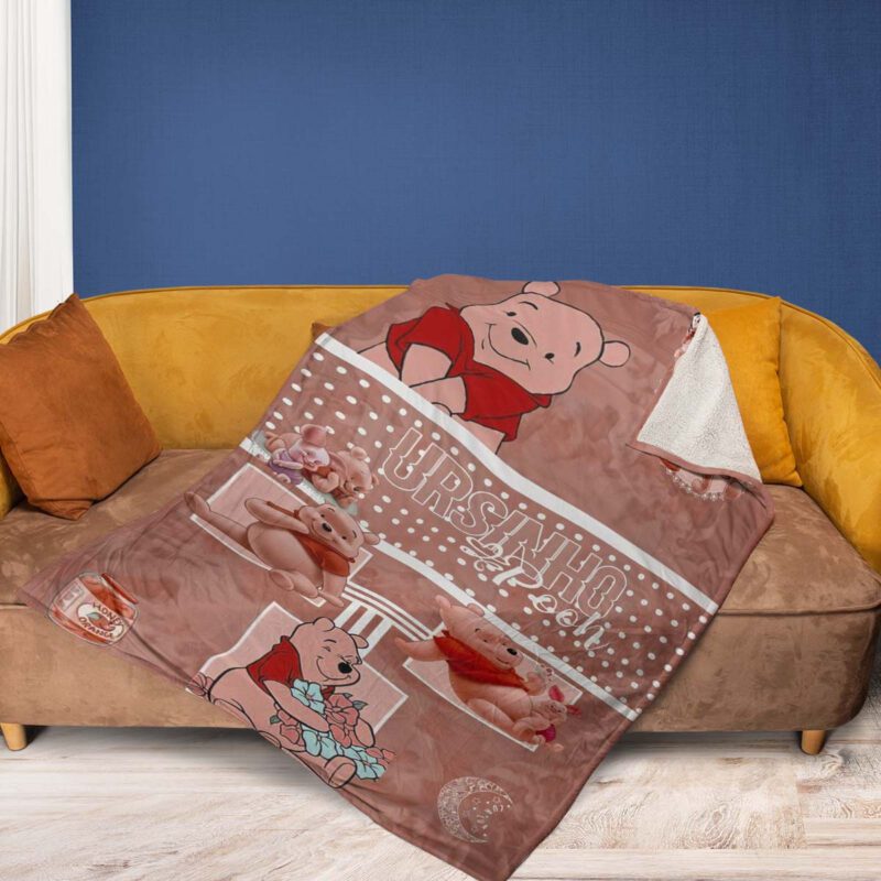 Winnie The Pooh Cute Birthday Gift Comfy Sofa Throw Blanket Gift
