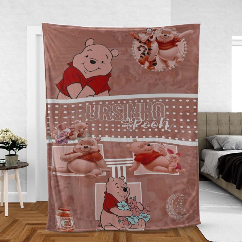 Winnie The Pooh Disney Fans Gift Winnie The Pooh Cute Birthday Gift Comfy Sofa Throw Blanket Gift 2
