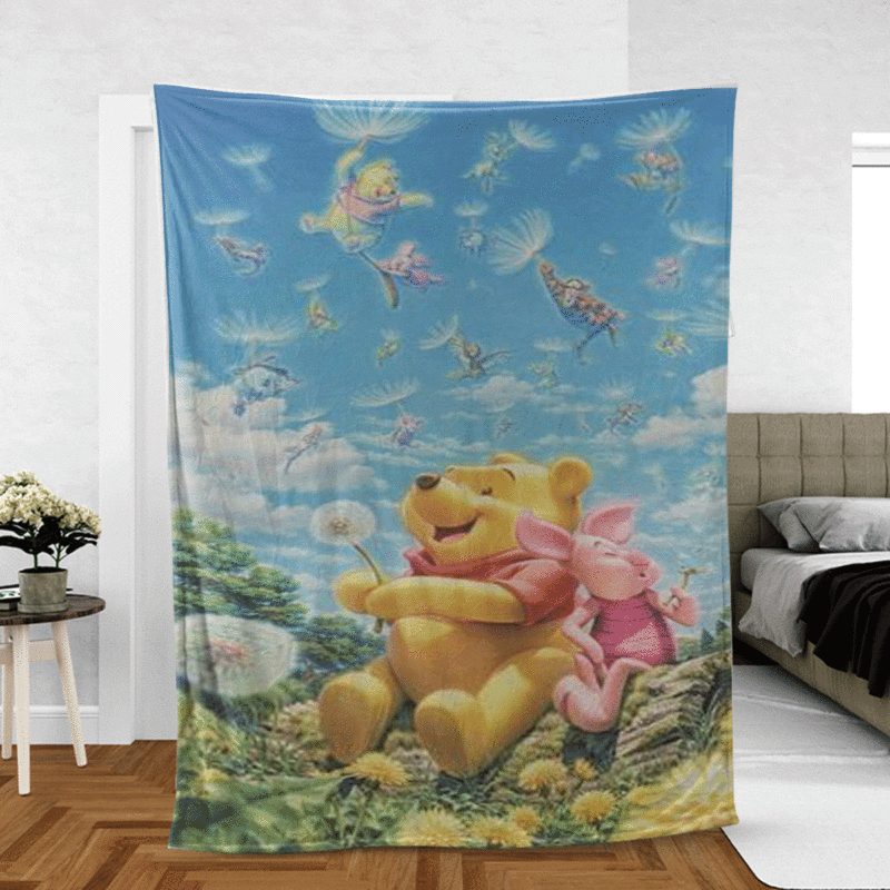 Winnie-the-Pooh Gift For Fan Comfy Sofa Throw Blanket Gift