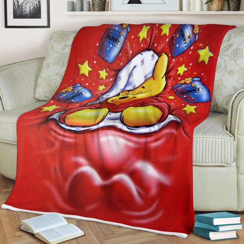 Winnie the Pooh Fan Gift The Pooh Dreaming Hunny Comfy Sofa Throw Blanket Gift 2