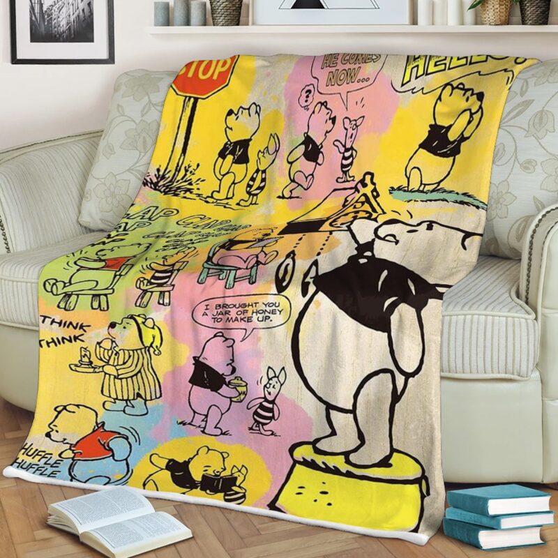 The Pooh With Piglet Comfy Sofa Throw Blanket Gift