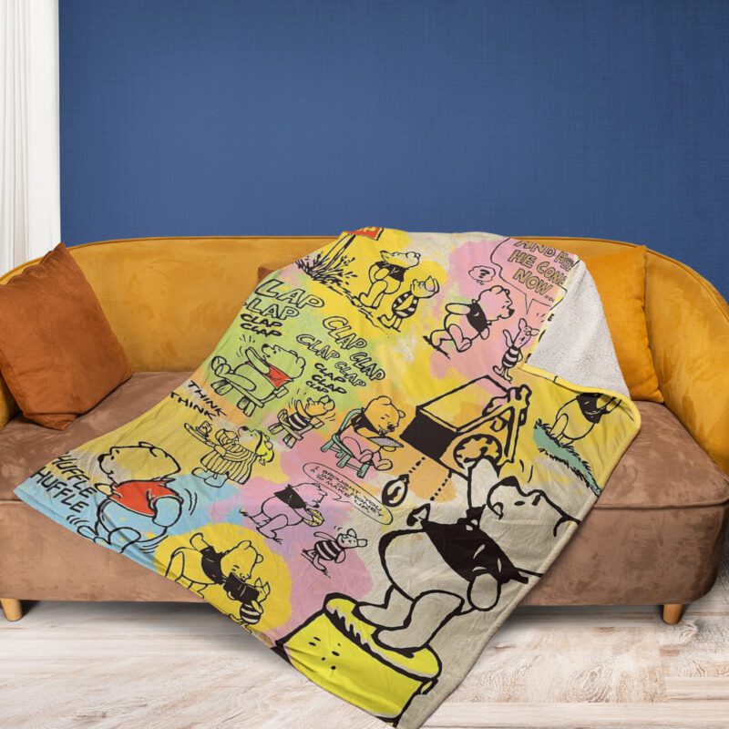 Winnie the Pooh Fan Gift The Pooh With Piglet Comfy Sofa Throw Blanket Gift 2
