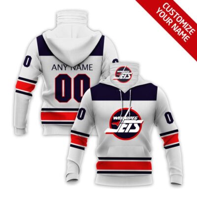 Winnipeg Jets Nhl Ice Hockey Team Logo White Jersey Style Custom Number Name For Jets Fans Gaiter Hoodie GH1012