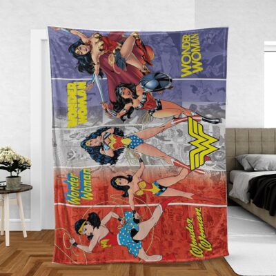 Wonder Woman Fan Gift, Wonder Woman Generations Comfy Sofa Throw Blanket Gift 1 Wonder Woman Generations Comfy Sofa Throw Blanket Gift