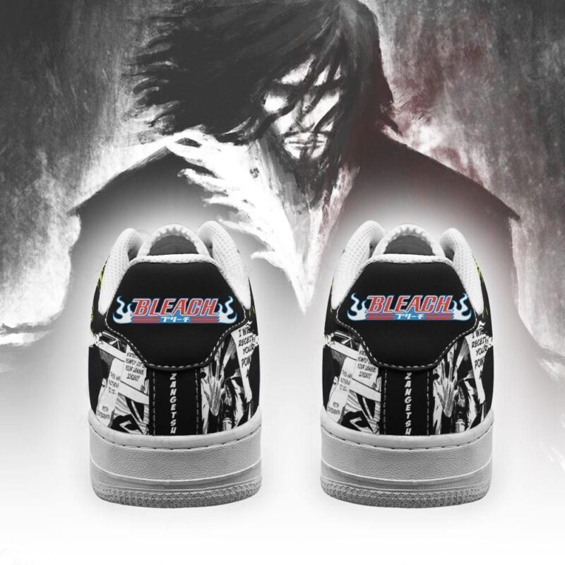 Zangetsu Sneakers Bleach Anime Shoes Fan Gift Idea Air Force 1 Sneakers 2