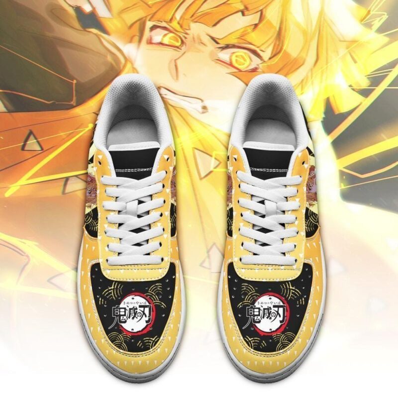 Zenitsu Air Force 1 Sneakers Custom Demon Slayer Anime Shoes Air Force 1 Sneakers 1
