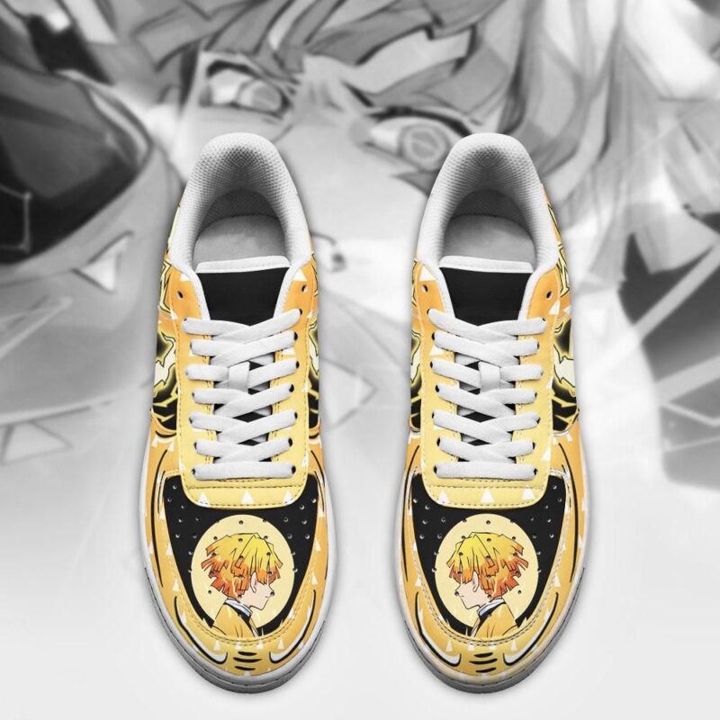 Zenitsu Air Force 1 Sneakers Custom Thunder Skill Demon Slayer Shoes 1