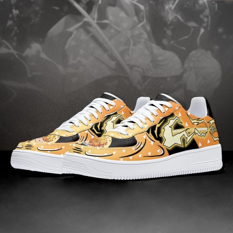 Zenitsu Air Force 1 Sneakers Custom Thunder Skill Demon Slayer Shoes 2