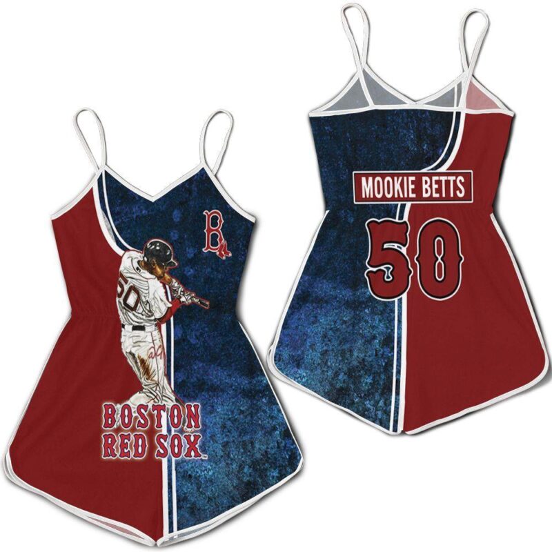 50 Mookie Betts Boston Red Sox Romper RJ02020