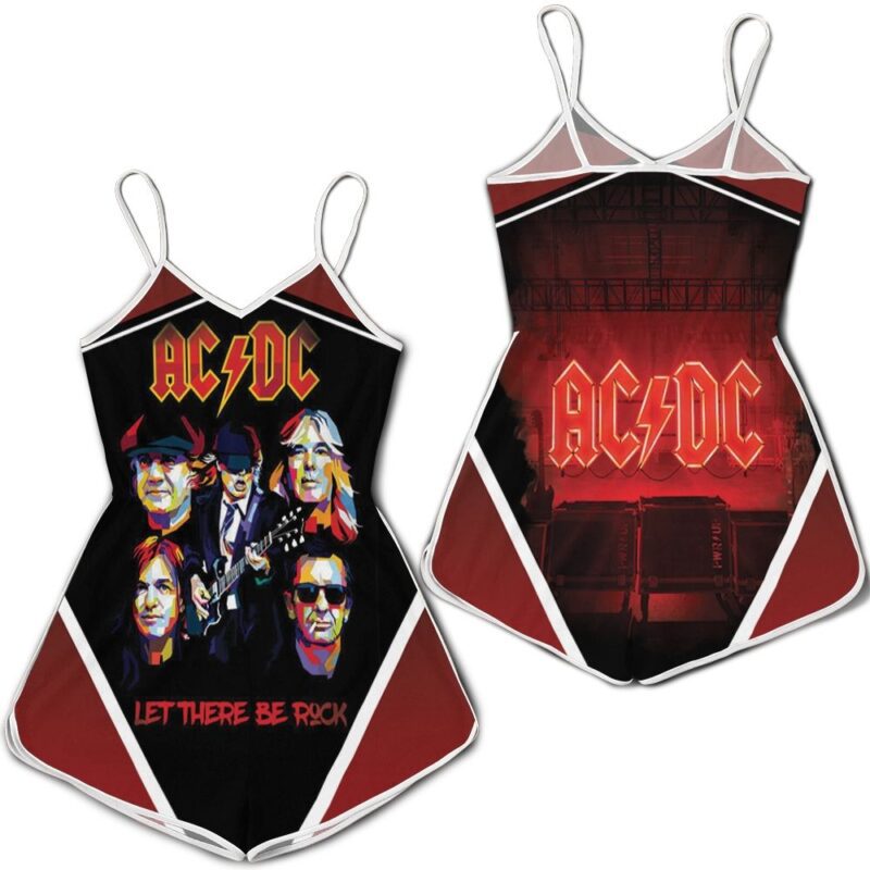ACDC Angus Young Let There Be Rock Popart Romper RJ05012