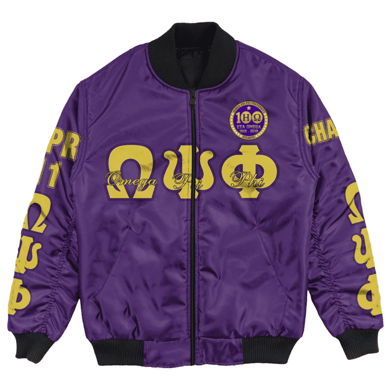 Africa Zone Jacket - Omega Psi Phi - Eta Omega Bomber Jacket A7 BJ02970