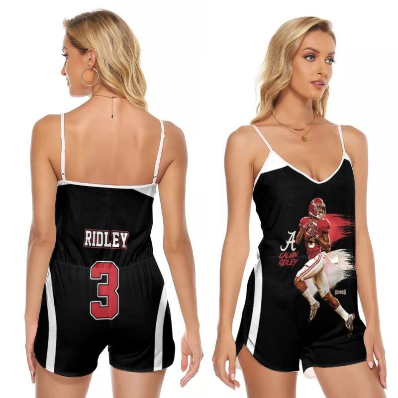 Alabama Crimson Tide Calvin Ridley 3 Great Player Football Gift For Alabama Fans 2 V-neck Romper Jumpsuit RJ00920