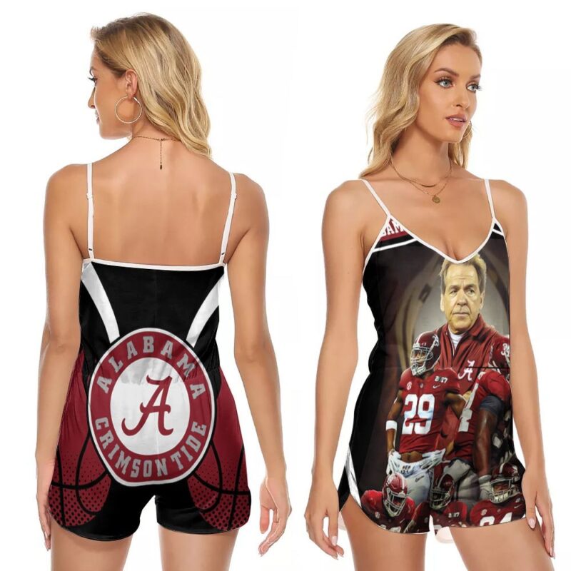 Alabama Crimson Tide Champions With Legends Players Logo Gift For Alabama Fans V-neck Romper Jumpsuit RJ01133