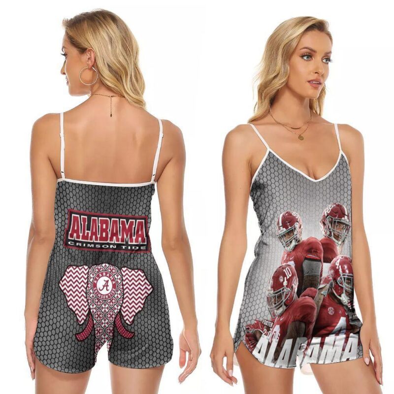 Alabama Crimson Tide Football University All Legendary Players Gift For Alabama Fans V-neck Romper Jumpsuit RJ01498