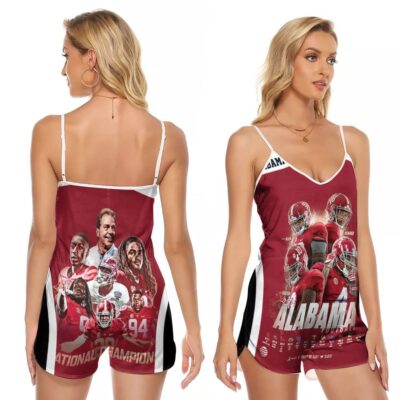 Alabama Crimson Tide National Champion Legend Players Football Gift For Alabama Fans 2 V-neck Romper Jumpsuit RJ00691
