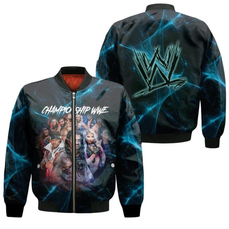 All stars Championship WWE Legends Men And Women Professional Wrestle Black Gift For WWE Fans Bomber Jacket BJ04086