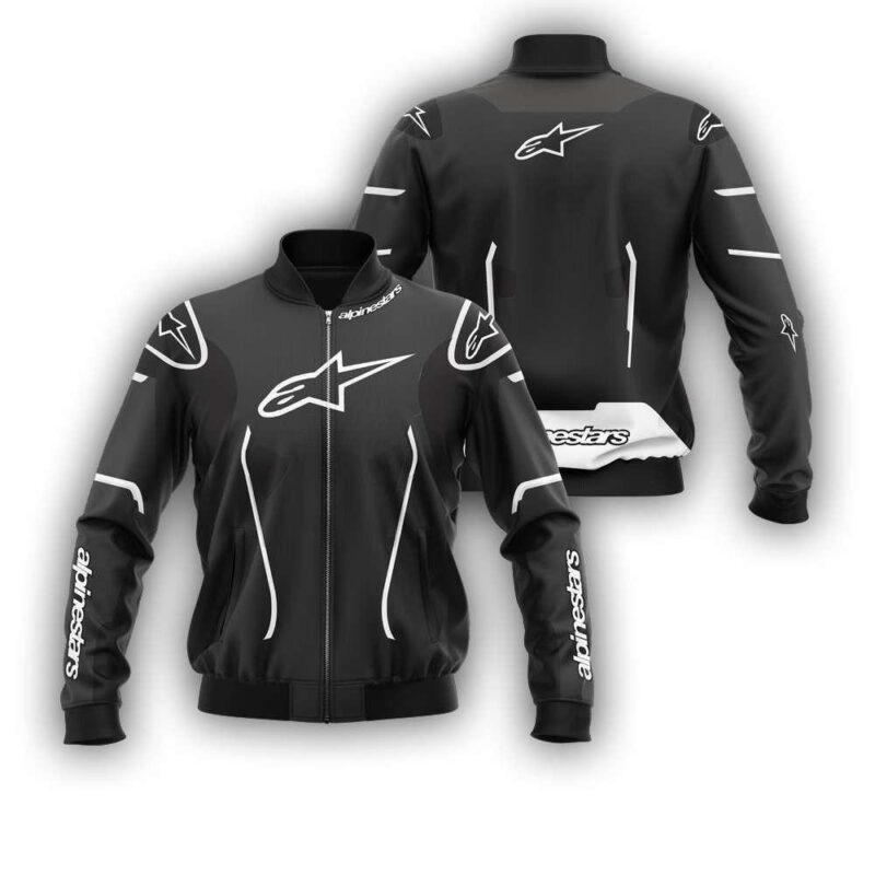 Alpinestars Motosport Team Moto Gp Motocross Auto Racing Costume Black Gift For Alpinestars Fans Bomber Jacket BJ03863
