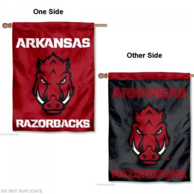 Arkansas Razorbacks Two Logo House Flag H0038