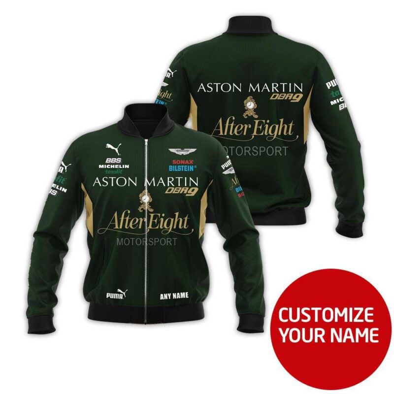 Aston Martin After Eight Motorsport Auto Racing Team Costume Personalized Gift With Custom Name For Aston Martin Fans Bomber Jacket BJ03824