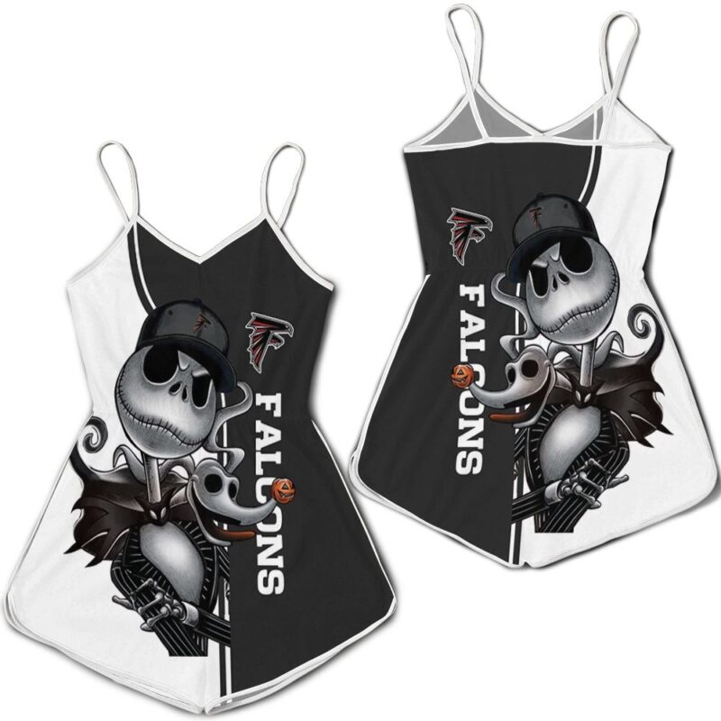 Atlanta Falcons Jack Skellington And Zero Romper RJ03012