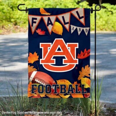 Auburn Fall Football Autumn Leaves Decorative Garden Flag GF00038