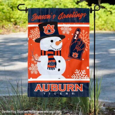 Auburn Holiday Winter Snowman Greetings Garden Flag GF00031