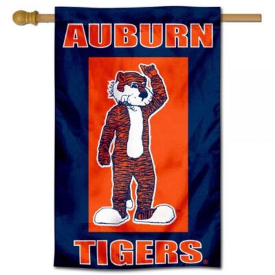 Auburn University Aubie Mascot House Flag H0037