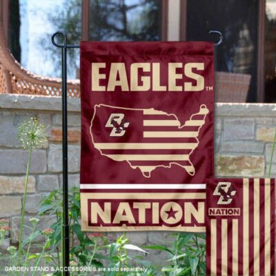 BC Eagles Garden Flag with USA Country Stars and Stripes GF00086
