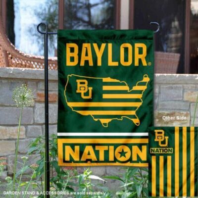 Baylor BU Bears Garden Flag with USA Country Stars and Stripes GF00084