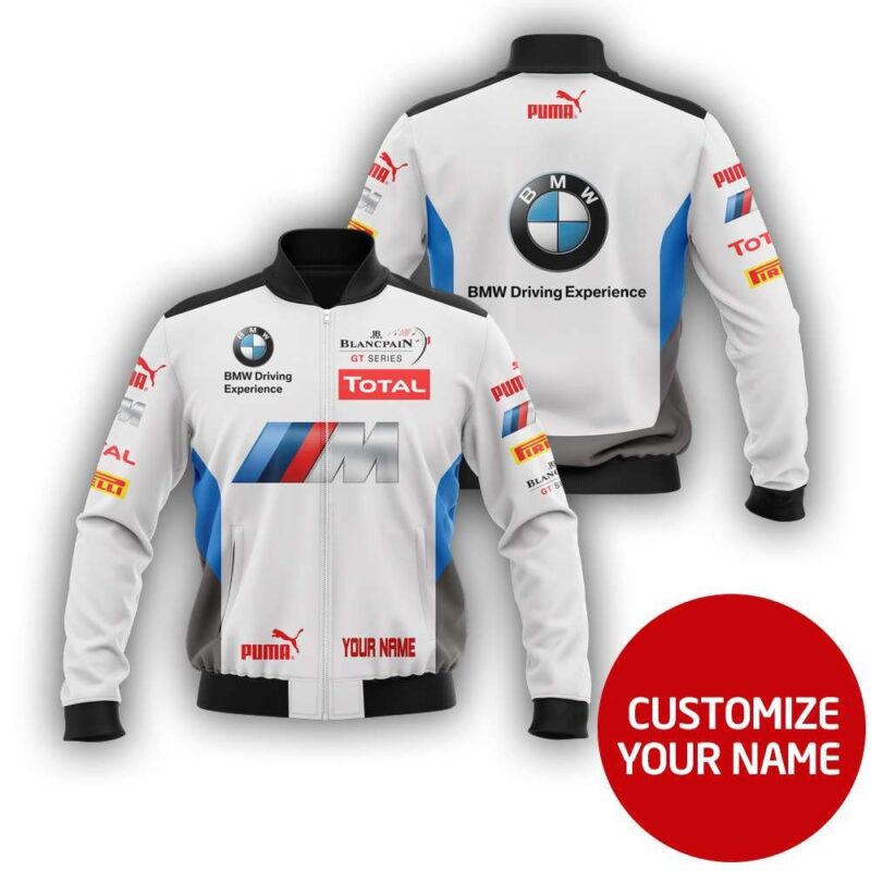 Bmw Driving Experience Auto Racing Team Costume Personalized Gift With Custom Name For Bmw Fans Bomber Jacket BJ03784