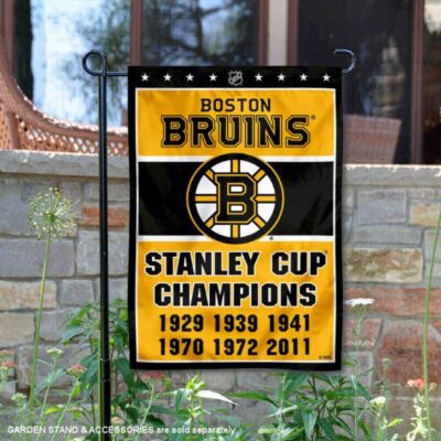 Boston Bruins 6 Time Stanley Cup Champions Garden Flag GF01074