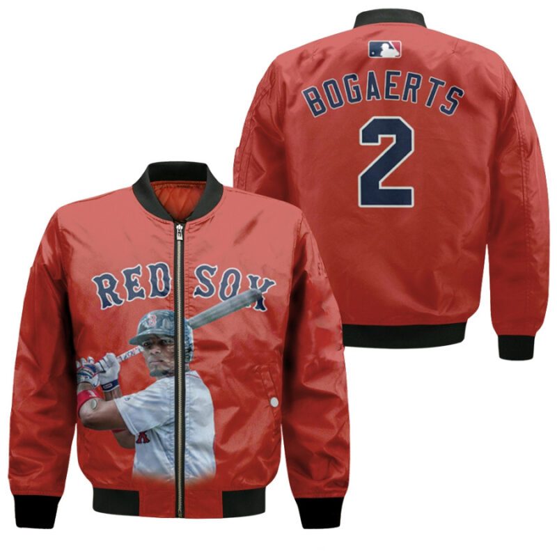 Boston Red Sox Xander Bogaerts 2 Majestic World Series Player Jersey Scarlet Jersey Gift For Red Sox Fans Bomber Jacket BJ04205