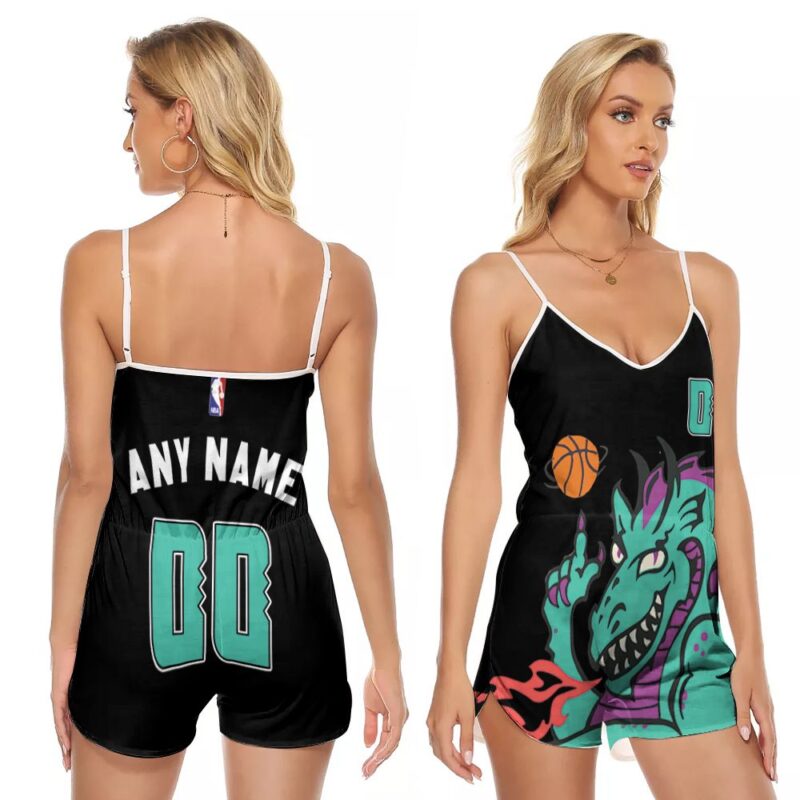 Brooklyn Nets NBA Basketball Team Logo New Arrival Black 2020 Custom Gift For Nets Fans V-neck Romper Jumpsuit RJ05157
