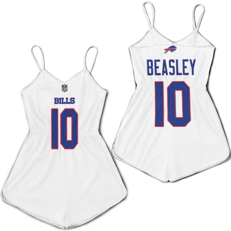 Buffalo Bills Cole Beasley #10 NFL Great Player American Football Team Game White Gift For Bills Fans Romper Jumpsuit RJ05274