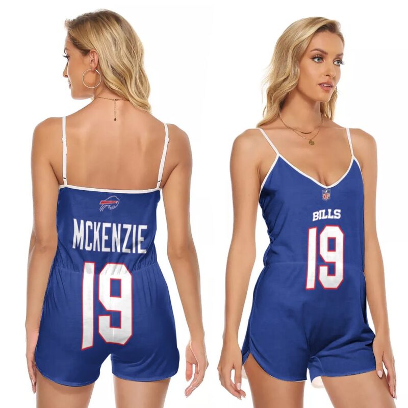 Buffalo Bills Isaiah McKenzie #19 NFL Legend Player American Football Game Royal Gift For Bills Fans V-neck Romper Jumpsuit RJ05109