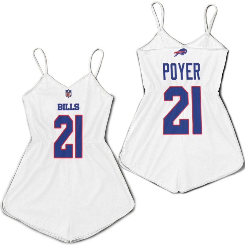 Buffalo Bills Jordan Poyer #21 NFL Great Player American Football Team Game White Gift For Bills Fans Romper Jumpsuit RJ05182
