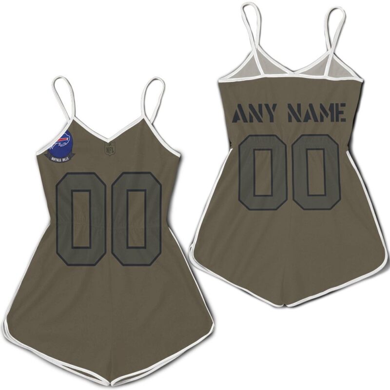 Buffalo Bills NFL American Football Camo 2019 Salute To Service Custom Custom Gift For Bills Fans Romper Jumpsuit RJ05118