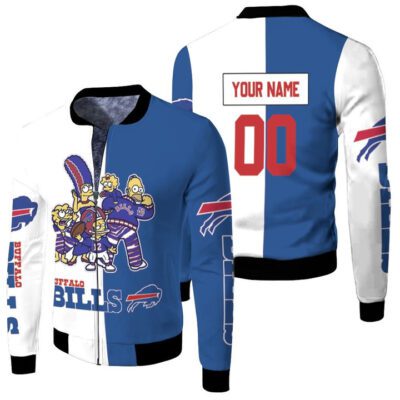 Buffalo Bills The Simpsons Family Fan AFC East Division 2020 Champs Personalized Fleece Bomber Jacket