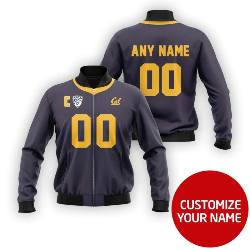 California Golden Bears Ncaa Sport Team Blue Personalized Number Name Jersey Style Gift For Golden Bears Fans Bomber Jacket BJ03593