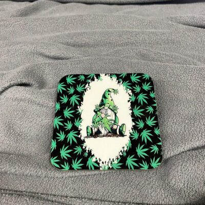 Cannabis Gnome Drinkware Coaster Set of 4 2