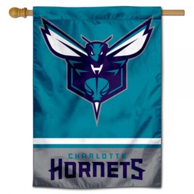 Charlotte Hornets Logo Double Sided House Flag H0316